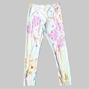 NWT Grizas Abstra Splattered Pattern Leggings